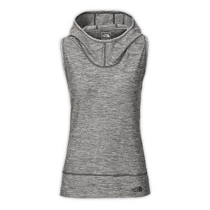 North Face sleeveless hoodie, heather grey, medium